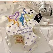 INS アイデア 曲線  不規則  螺旋状  ロウソク  置物 ケーキ飾り 誕生日札  誕生日ケーキ  撮影道具