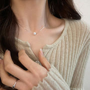 天然パール ネックレス シンプル ファッション 淡水真珠 鎖骨ネックレス 天然パール アクセサリー