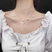 チタン鋼バタフライネックレス女性のシンプルなins鎖骨チェーンヒップホップネックレス