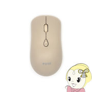 EGRET ワイヤレスマウス 静音 Bluetooth＆2.4Gレシーバー付き 充電式 SweetiE ミルクティー EM23-S2