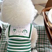 【2024夏新作】 犬服 ペット服 Tシャツ 韓国風 ドッグウェア 犬猫兼用 ワンちゃん用 セーラーカラー