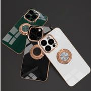 韓国ファション スマホケース アイフォン スマホケース iphoneケース  iPhone 15 スマホリング付 ケース