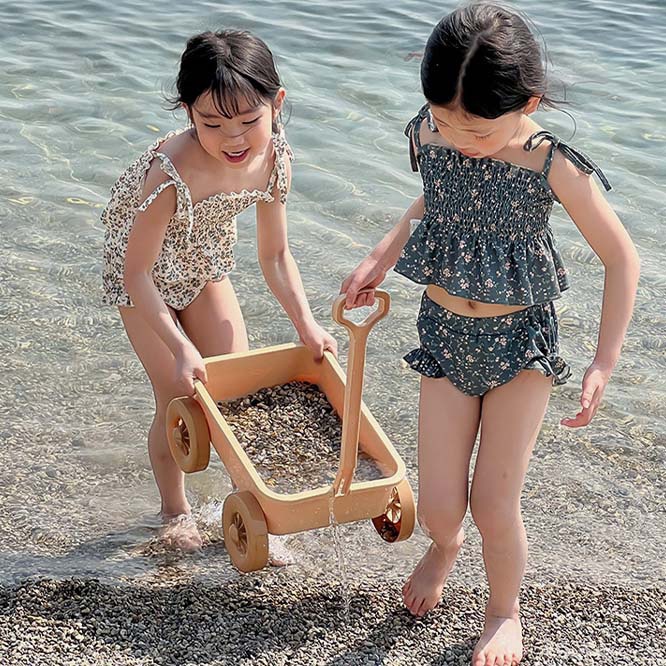 【2024夏新作】韓国風子供服 キッズ水着 女の子 ベビー 子供用 　キャミソール＆短パンツ