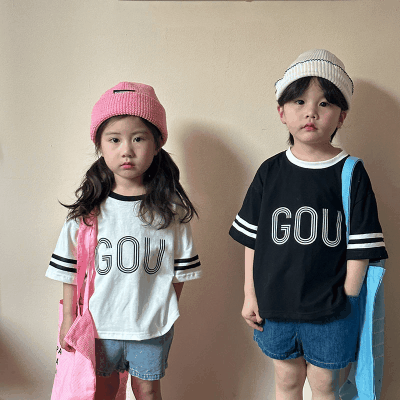 韓国風子供服 カジュアル ゆったり ユニセックス子供服 ボーダー柄 Tシャツ トップス 80-150cm 2色
