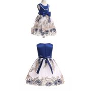 ネックレス付き 刺繍 ドレス 韓国 子供服 キッズ 女の子 プリンセス ハロウィン フォーマル