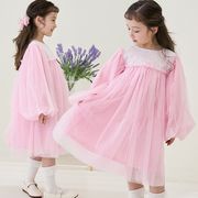 2024年春子供ドレス、二重ガーゼスカート  【@韓国に輸出する子供服工場】