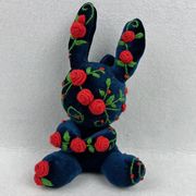 手作りぬいぐるみ 　花刺繍兎ウサギ  gzxn064