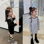 春秋　女の子　韓国子供服　ワンピース　普段着　長袖ワンピース　可愛い　韓国ファッション