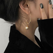 見ていてとても綺麗です ピアス 線 耳ピン 宴会場 気質 耳飾り デザインセンス 真珠のピアス トレンド