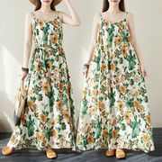 【予約223492】大きいサイズ春夏新作 韓国 レディース ファッション 花柄 ワンピースLL~4L