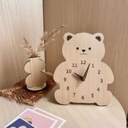INS 人気  小熊さん  静粛  木質    振り子時計   目覚まし  時計  置物を飾る  インテリア  創意撮影道具