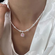 ジルコニアネックレス　デザイン　アクセサリー　レディース　韓国ファッション