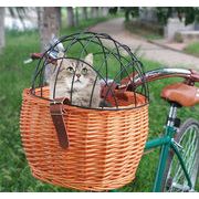 格好いい ペットかご 収納かご 自転車かご 柳編収納かご かご 犬かご 猫かご 蓋付き 編み物買い物かご