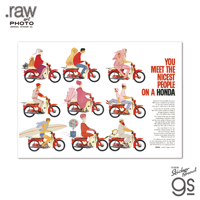 限定品ホンダの広告写真ポスター作品集 HONDA NICEST フォトアートポスター スーパーカブ イラスト