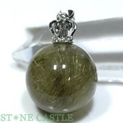 ☆一点物☆【ペンダントトップ】ルチルクォーツ 丸型 No.15