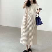 ワンピース フリル 切り替え 体型カバー 着痩せ sweet系