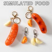 食品サンプル キーホルダー アクセサリー キーチェーン 展示 撮影 SIMULATED FOOD ソーセージ ニンニク