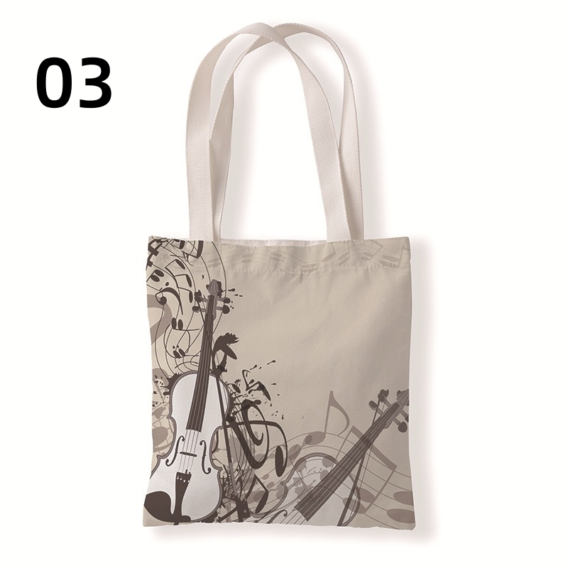 7色 レトロ 蝶 花 音符 バイオリン 楽器柄 ショルダーバッグ 縦型