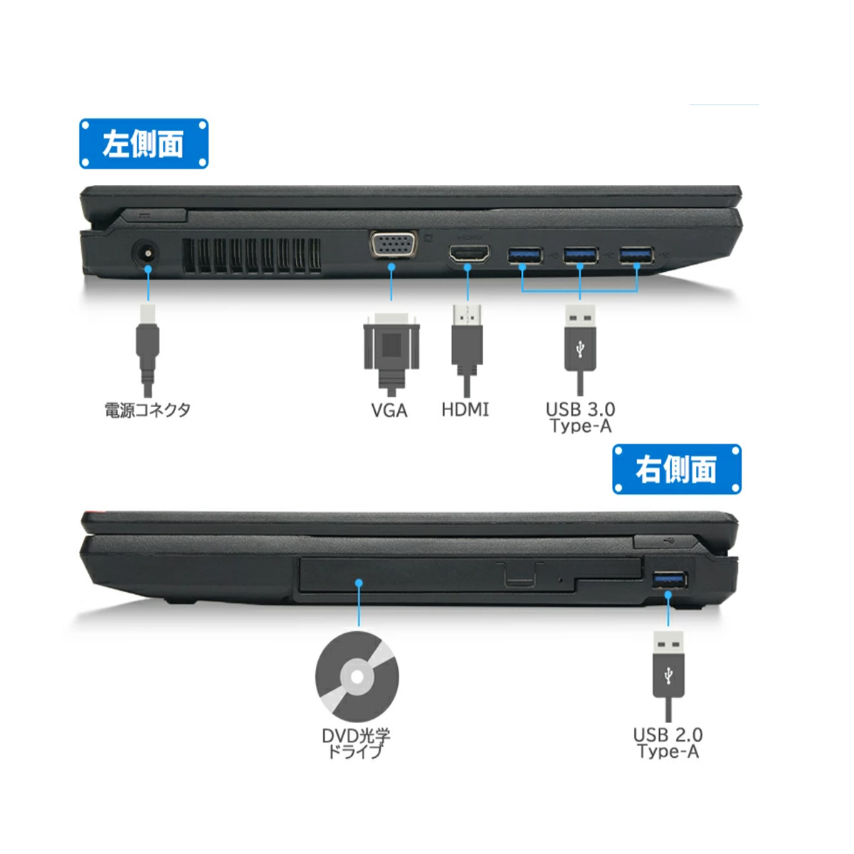 中古PC】Core i7 6600U SSD256GBメモリ16GB✴︎美品ハイスペックノートPC