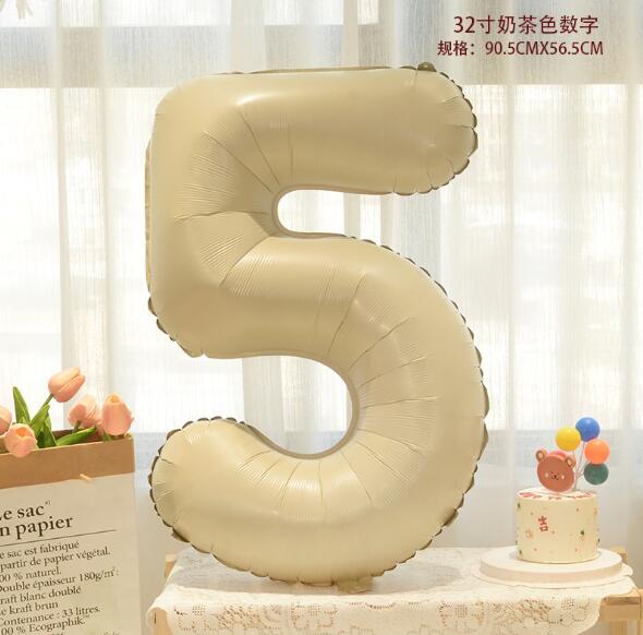バルーン 数字 バルーン 大きい 0-9 虹色風 誕生日飾りアルミ風船 32