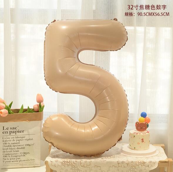 バルーン 数字 バルーン 大きい 0-9 虹色風 誕生日飾りアルミ