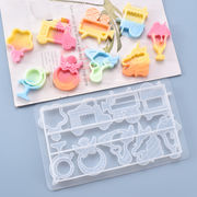 手芸DIY素材 アロマキャンドル レジン枠シリコンモールド ペンダント キーホルダー 推し活グッズ