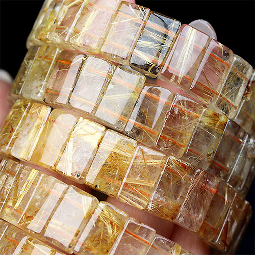 お買い得 ルチルクォーツ バングル ブレスレット Rutilated Quartz【FOREST 天然石 パワーストーン】