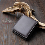 RED CROW　牛床革　スムース加工　２段札入れタイプ　小銭入れ付　ショートウォレット　203B