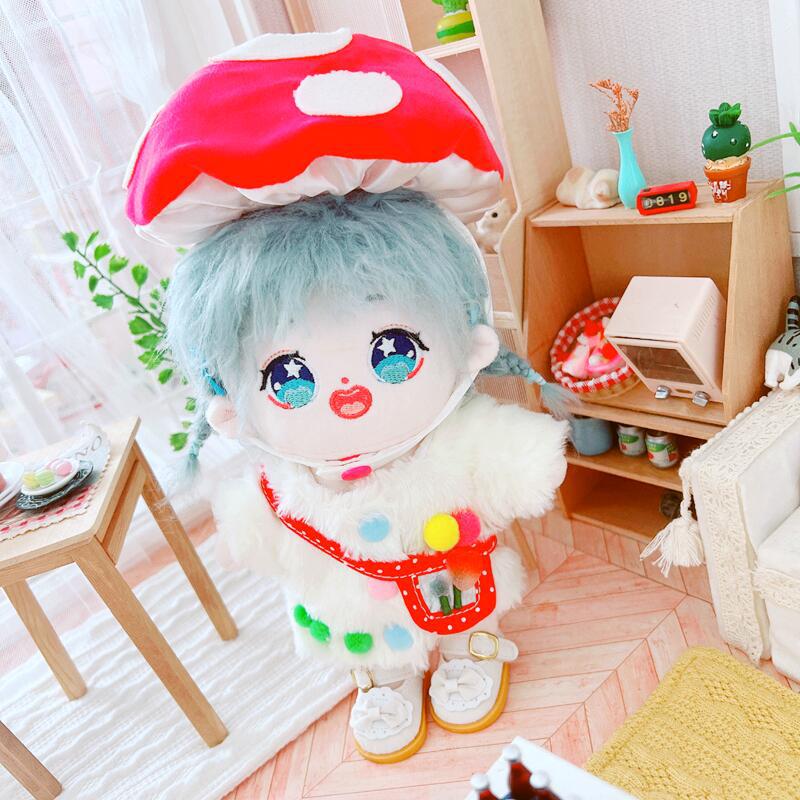 きのこぬい服 着せ替えぬいぐるみ ミニドール ぬいぐるみ用 20cmぬい服 ボア キノコ