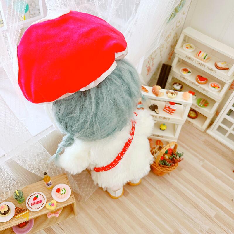 着せ替えぬいぐるみ ミニドール ぬいぐるみ用 20cmぬい服 ボア キノコ