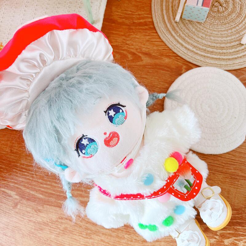着せ替えぬいぐるみ ミニドール ぬいぐるみ用 20cmぬい服 ボア キノコ
