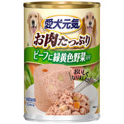 [ユニ・チャーム] 愛犬元気 缶 ビーフ・緑黄色野菜入り 375g