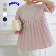 2024年秋新作　レディース服　トップス　シャツ　ブラウス　半袖　純色　シンプル　4色展開　M#-L#