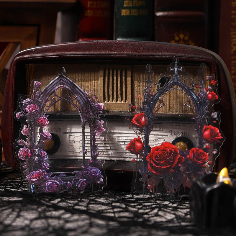 アンティーク薔薇コサージュ付きミラー アンティーク薔薇コサージュ付きミラー コサージュ用パーツ - クラフト