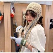 キャップ 小顔効果  帽子 ニット帽  毛糸