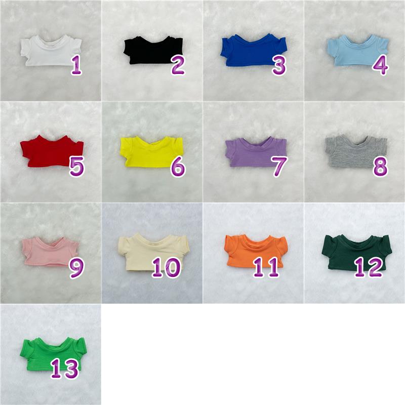 着せ替えぬいぐるみ ミニドール ぬいぐるみ用服 おもちゃ 10/15/20cm適用 Tシャツ上着 プルオーバー13色
