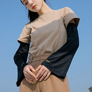 夏の日焼け止めスリーブ女性の長くゆるい抗紫外線アイスシルクアームガード薄い