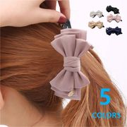 バナナクリップ リボン ヘアクリップ レディース お洒落 大きめ