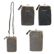 財布 ポーチ レディース  ポーチ  ウォレット ファスナー 長財布　スマホポーチ　がま口　へび革風