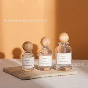 透明ガラス瓶 香水瓶 木キャップ スナップボトル スプレーボトル 30ml 50ml