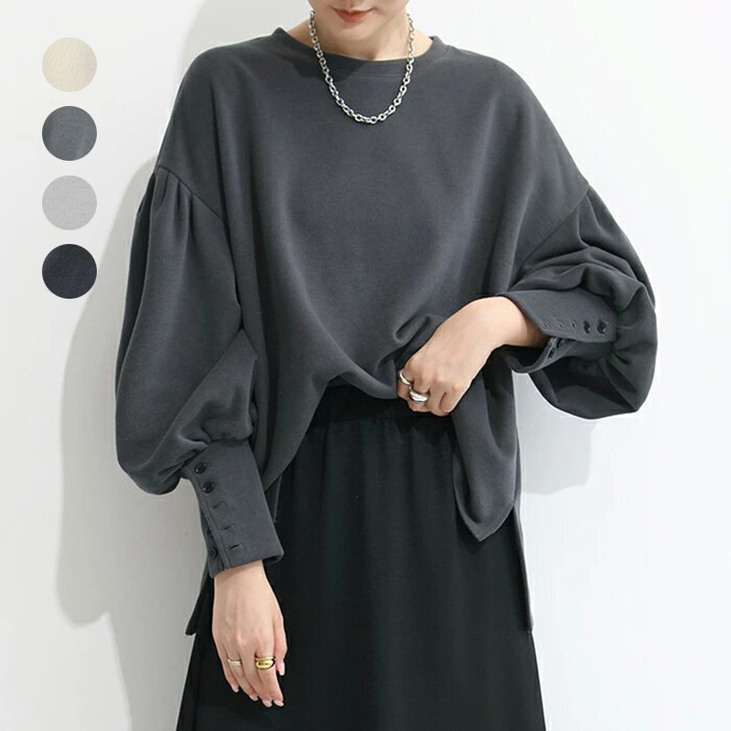 2026年秋冬新作 スウェット プルオーバー ラウンドネック トップス レディース ビッグシルエット