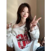 今季マストバイ　 おしゃれ       プリント    気質   個性的     パーカー