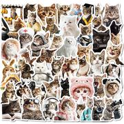 50枚/セット  かわいい ねこ 猫のステッカー 猫の雑貨 装飾品 防水 手帳用シール 猫柄 ラベル 携帯電話DIY