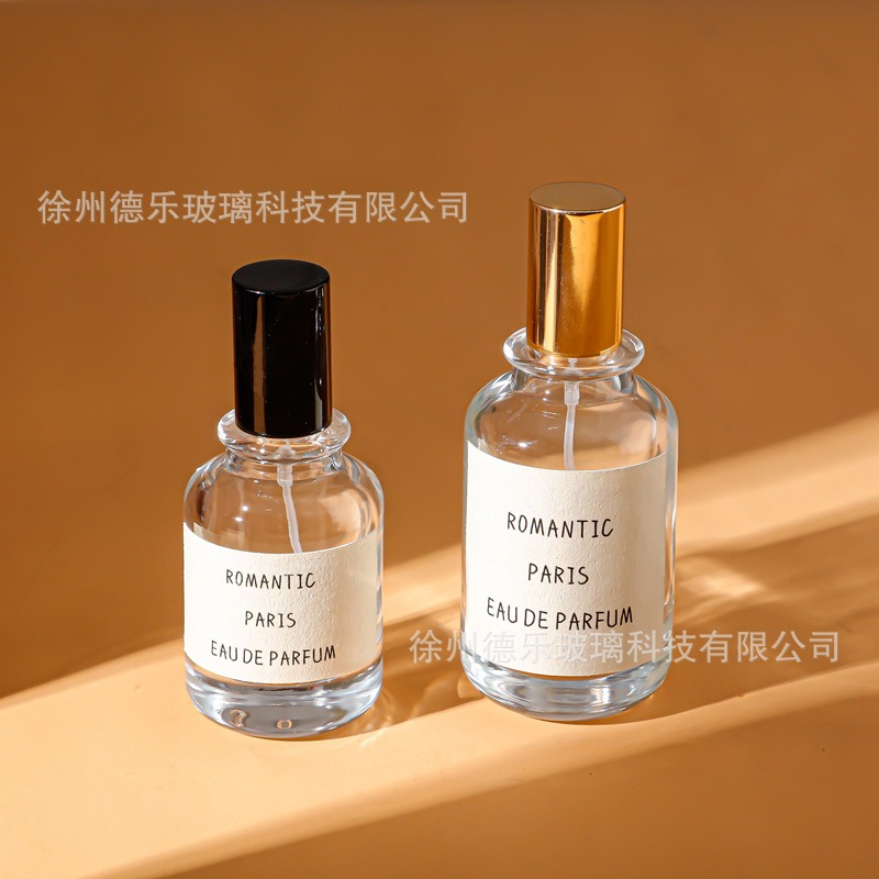 30mL 50mL スナップトップボトル クリアガラス 香水ボトル スプレーボトル