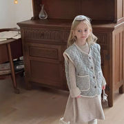 子供服　90~140cm　キッズベスト　オーバーサイズ　キルディン　　韓国キッズ服