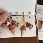 チョコアイスクリームチャーム　多用途　スマホDIY　ストラップ　韓国スマホアクセサリー