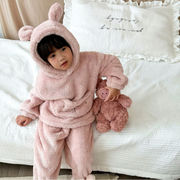 子供服　90~140cm　キッズパジャマ　ウサギ耳上下セット　韓国キッズ服