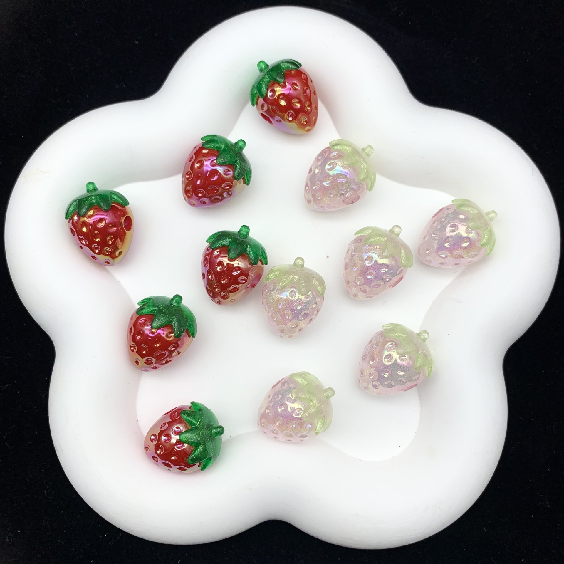 新作 樹脂 穴ありデコパーツDIY ビーズパーツ デコ素材 手芸材料 チェーンパーツ アクセサリーパーツ