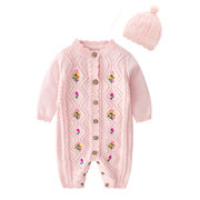 秋冬新商品、ニットジャンプスーツ、ベビーセーター、ベビー服、ロンパース