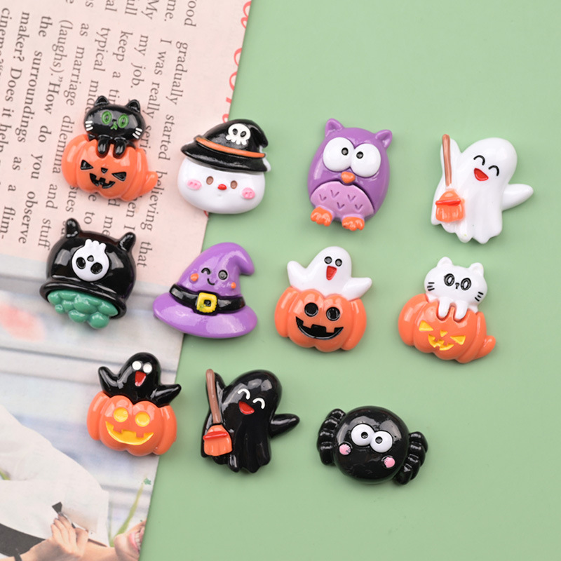 ハンドメイド 手作り ハロウィン 手芸資材 アクセサリーパーツ 貼り付けパーツ カボチャ ゴースト お化け